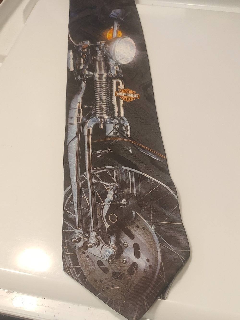 Vintage 1994 Harley Davidson Ralph Marlin "The Leading Edge" Neck Tie